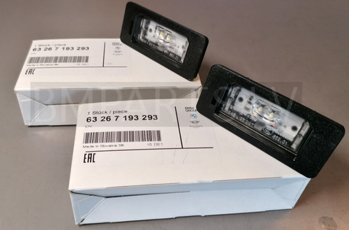 2x NEW GENUINE BMW F23 F45 E90 F30 G20 F10 F25 F15 NUMBER PLATE LAMP LED 7193293 - 第 1/14 張圖片