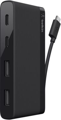 Belkin 4-Port USB-C Travel Hub 5 Gbit/s (2x USB A, 2x USB C), schwarz - BRANDNEU