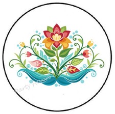 ORNAMENTAL FLORAL ENVELOPE SEALS LABELS STICKERS PARTY FAVOR