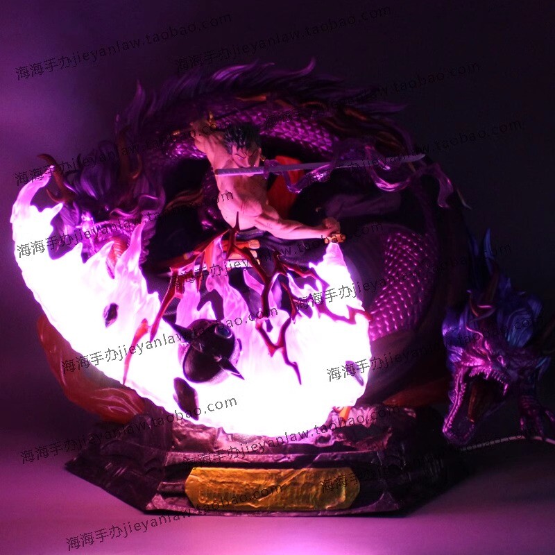 One Piece GK Ayo Dragon Tornado Roronoa Zoro VS KING Glowing 37cm