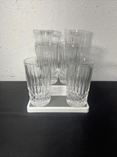 Set Of 6 Vtg Fostoria Heritage Highball Drinking Glass Discontinued 5.5”