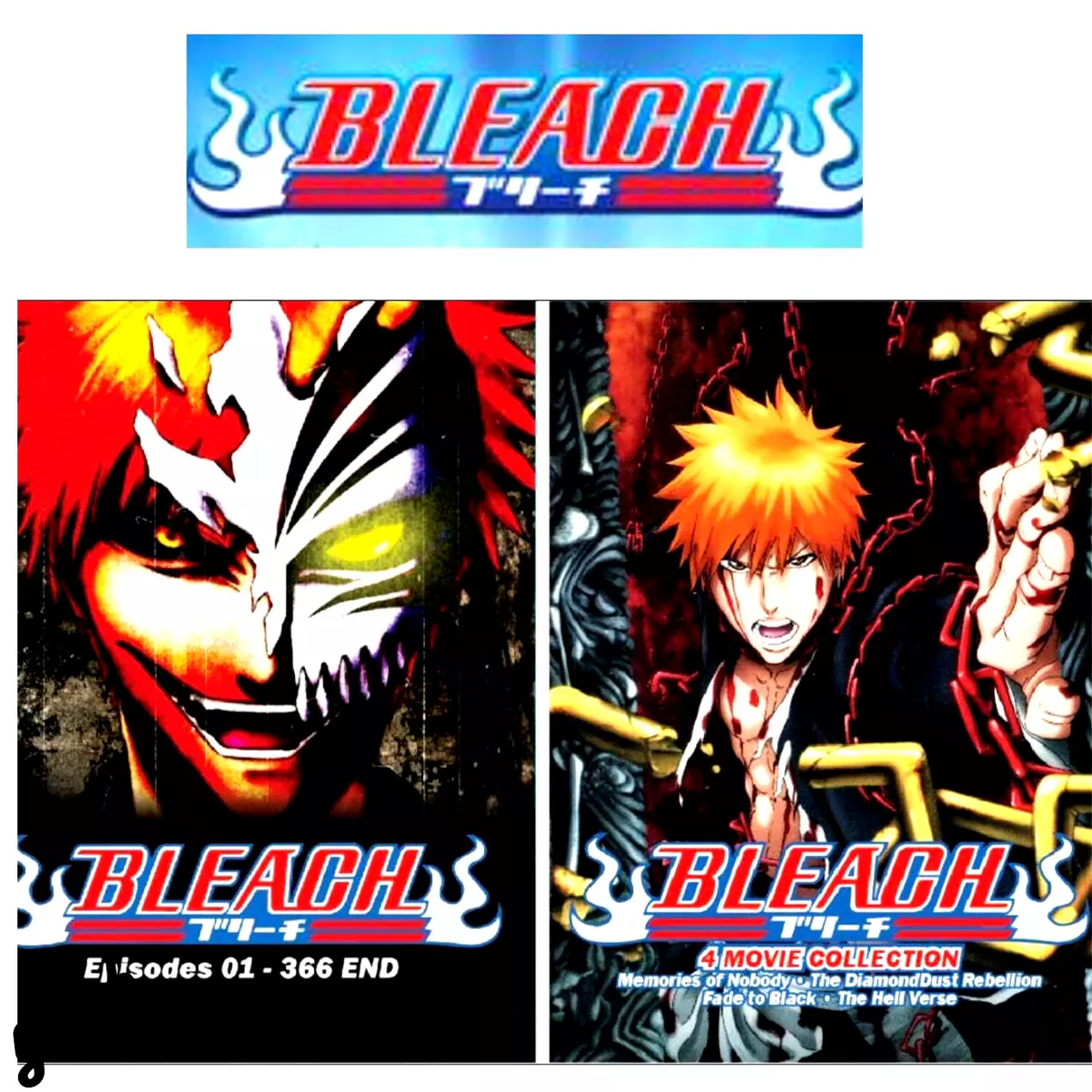 Bleach Episodes 1 - 366 English Dubbed Complete Series 16 Seasons