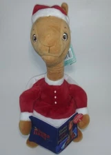 *NON-WORKING* 14" Animated Mama Llama Red Pajama Plush Stuffed Toy Santa Hat Red