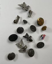 Lot 15 VTG Pins, Buttons Navy Shold-R-Form, U.S., WWII Enlisted, H-24-N, V-21