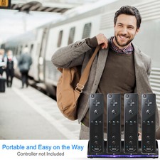 Remote Controller Charger for Wii/Wii U w/ 4 Pack 2800mAh Rechargeable Battery