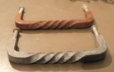 Lot Of 2 Antique Vintage Small Solid Twist Design Drawer Pulls