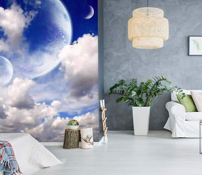 3D Planet Wolken M7422 Tapete Wandbild Selbstklebend Abnehmbare Aufkleber Romy