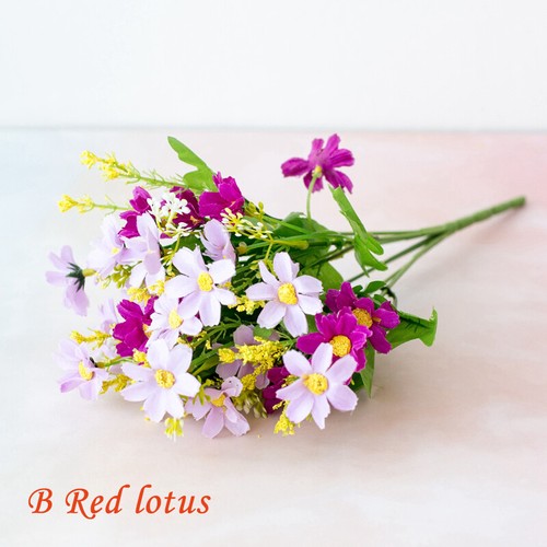 36 Heads Artificial Silk Flowers Bunch Wedding Home Grave Outdoor Bouquet UK - Picture 12 of 40