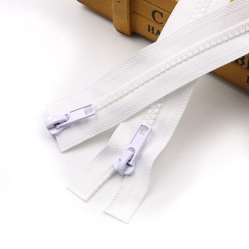 Resin Teeth #5 Zipper Slider Open End TWO WAY ZIP 50CM -200CM For Jacket/Coat - Picture 7 of 23