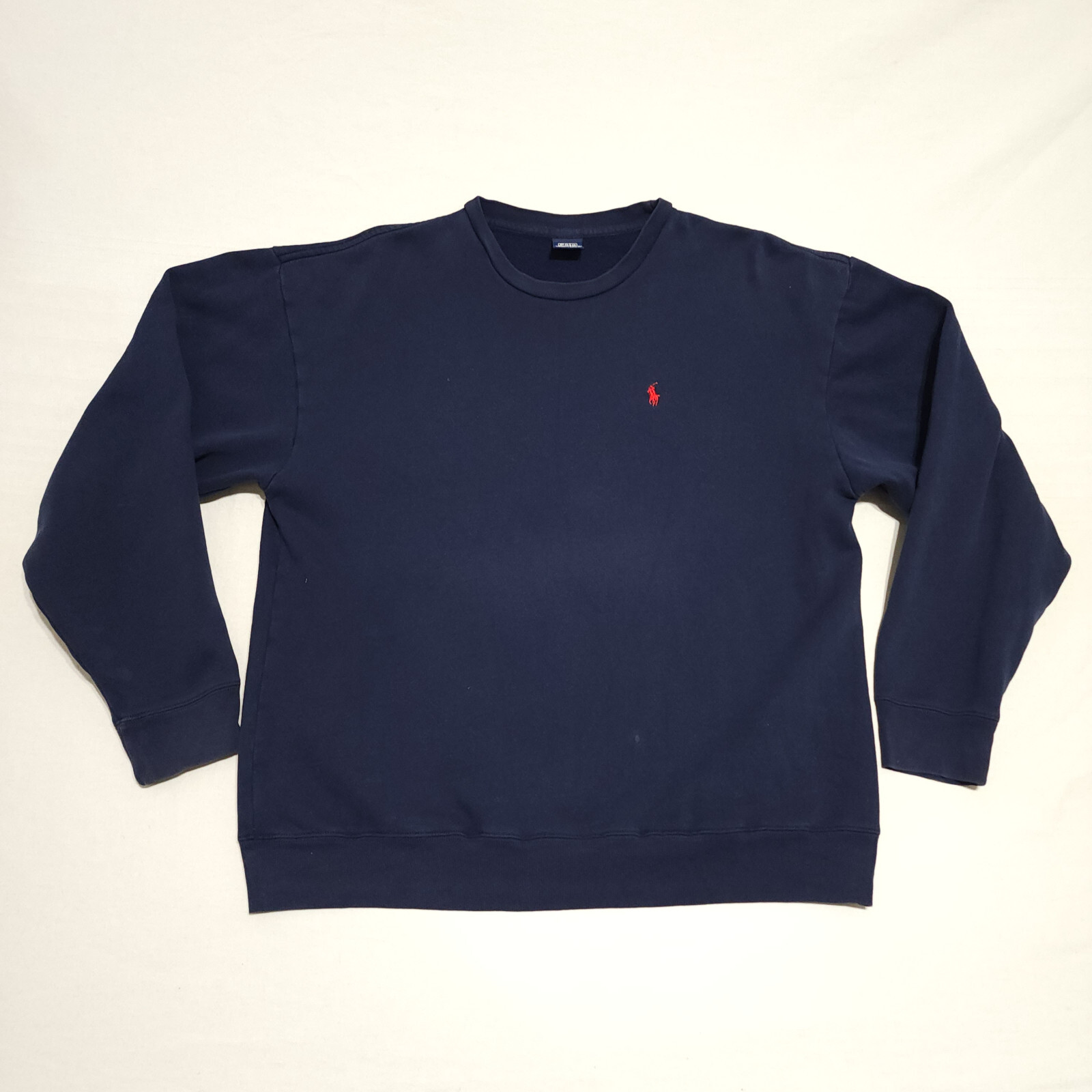 Polo Ralph Lauren vintage maglione uomo XL girocollo felpa rosso pony blu navy
