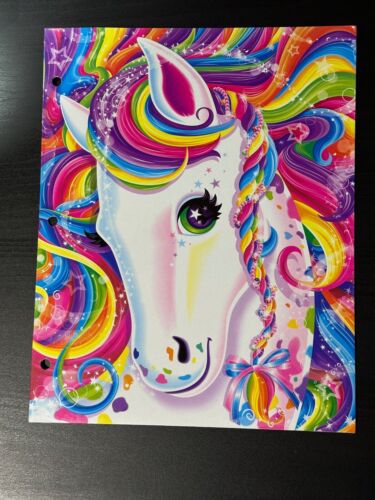 Vintage 2014 Lisa Frank 3 Hole Pocket Folder Majesty Horse Great Condition