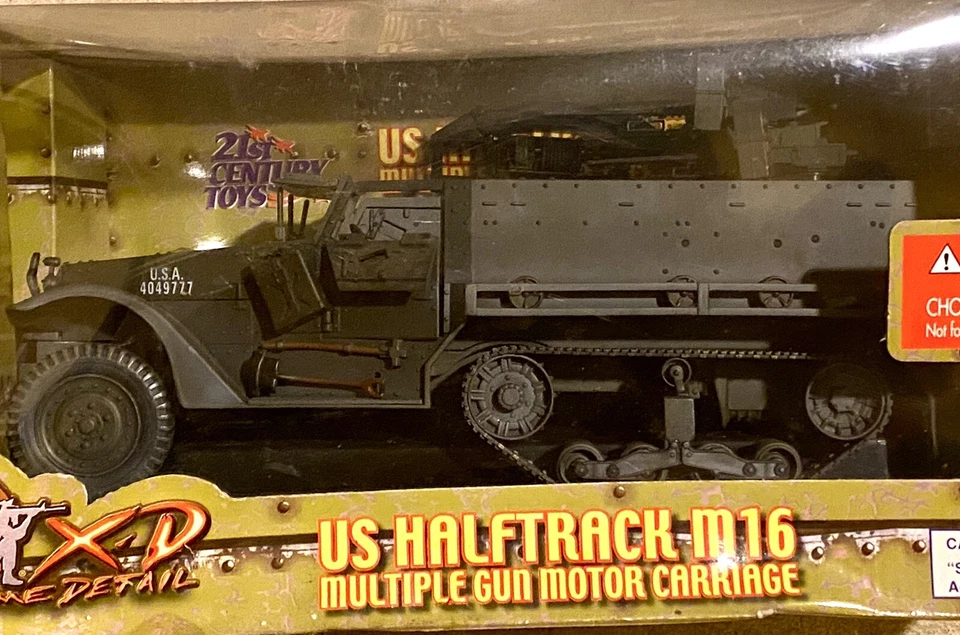21st series Ultimate Soldier 1:18 WWII Cannon US Army Halftrack M16 gun See Pics - Image 2 of 4