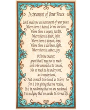 Religious Panel Instrument of Your Peace Jesus God Church QT Cotton 24" Panel