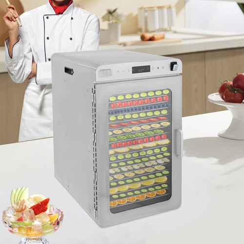Deshidratador de alimentos de 20 bandejas de acero inoxidable para carne frutas verduras máquina secadora cecina - Imagen 22 de 24