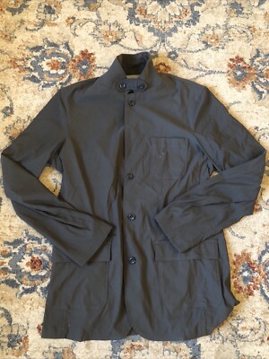 EDDIE BAUER Blazer Mens T44 Tall Travex Voyager Stretch Jacket Gray  Green