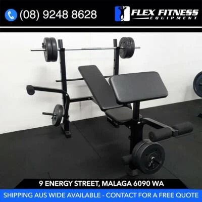 New Armortech Weight Bench And 35kg Bar Weight Set Package