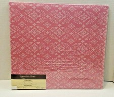 10 Page Top Load 13.5" x 12.5" Scrapbook Photo Album Pink Floral Recollection