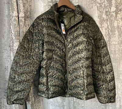 Marks & Spencer Damen Feder Daunen Packaway gefütterte Jacke grün/schwarz Größe 10