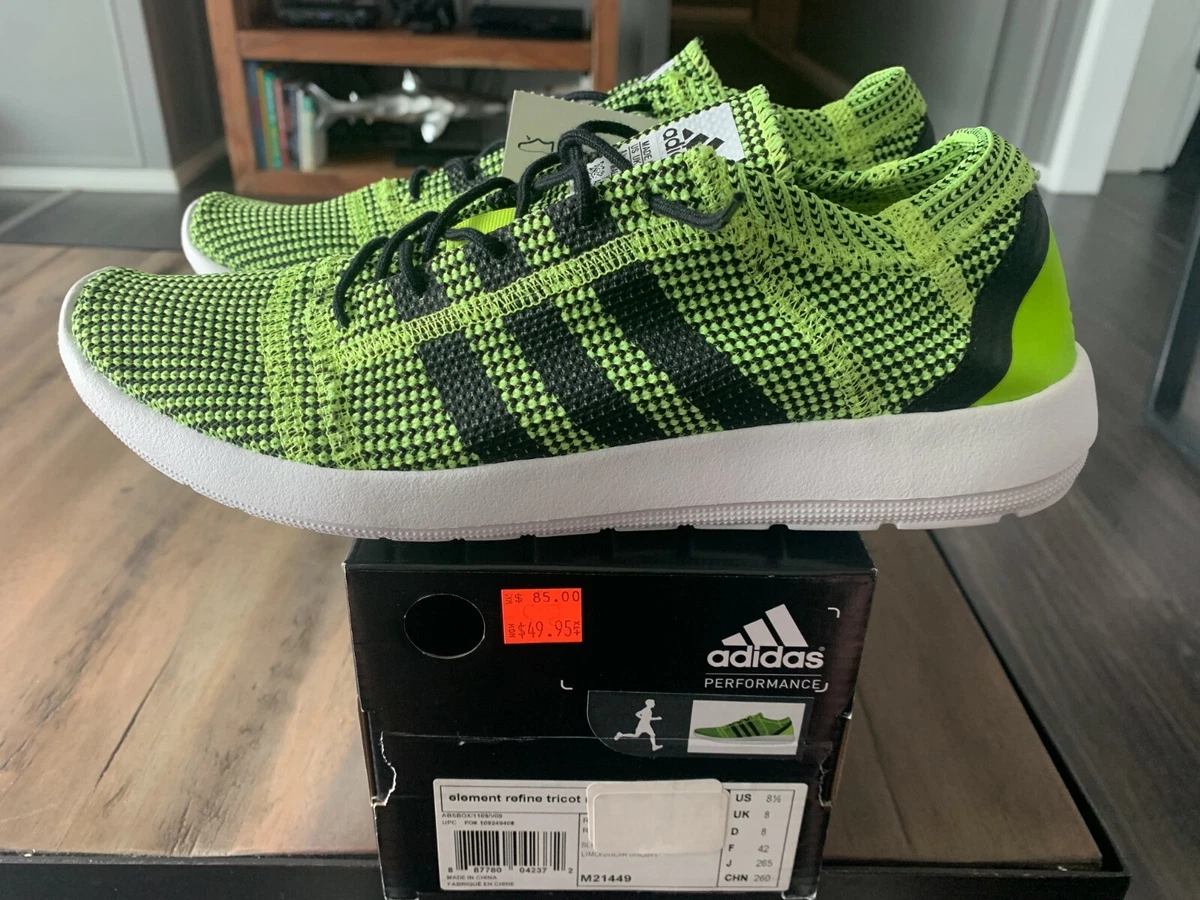 Adidas Element Refine Tricot M21449 Lime New with Box DS 8.5