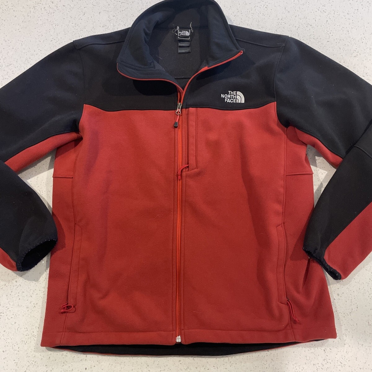 Men's The North Face Full Zip Red black Jacket Size Large Men's The North Face Full Zip Red black Jacket Size Large