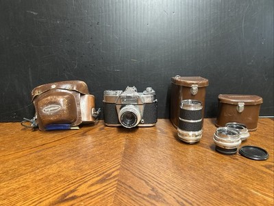 Voigtlander Bessamatic Camera with Four Lenses & Accessories - UNTESTED See Desc