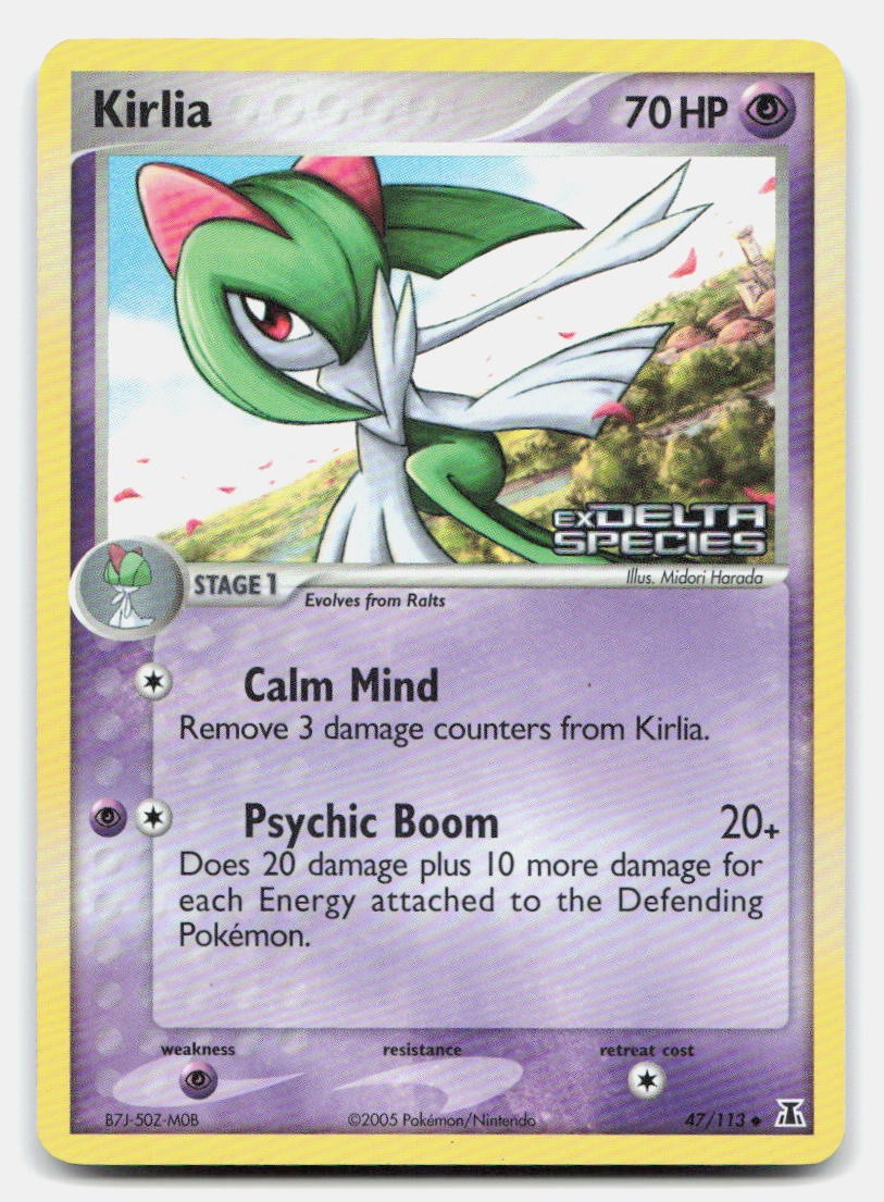Kirlia 47/113 Uncommon Delta Species Pokemon Reverse Holo NM/LP
