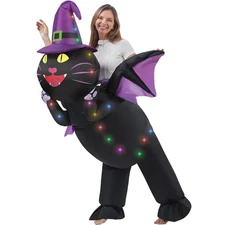 Adult Inflatable Costume with LED Light Blow up Halloween Animal Dress Jumpsu...