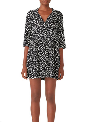 UVP $ 300 Ba&sh Paris geblümtes gesmoktes Kleid französischer Chic Damengröße...