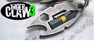 Original Tiger Claw 3 Mulititool- Grade 5 TITANIUM (as Seen On Kickstarter)