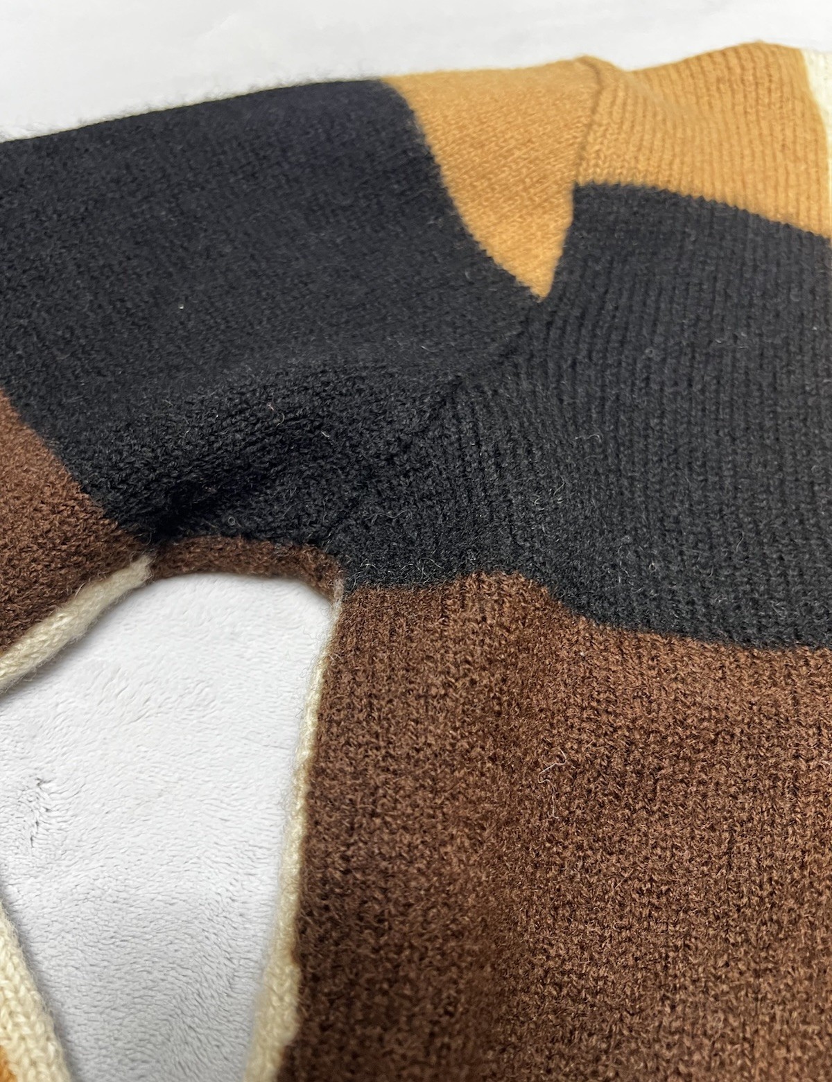 VTG Pickett & Smith Checkered Patchwork Cardigan … - image 14