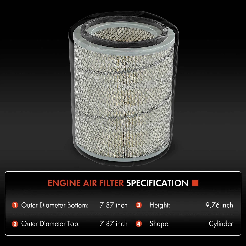 Filtro de aire del motor para Dodge D250 D350 W250 W350 1989 1990 1991 1992 5,9 L 4428305 Foto 2 de 4