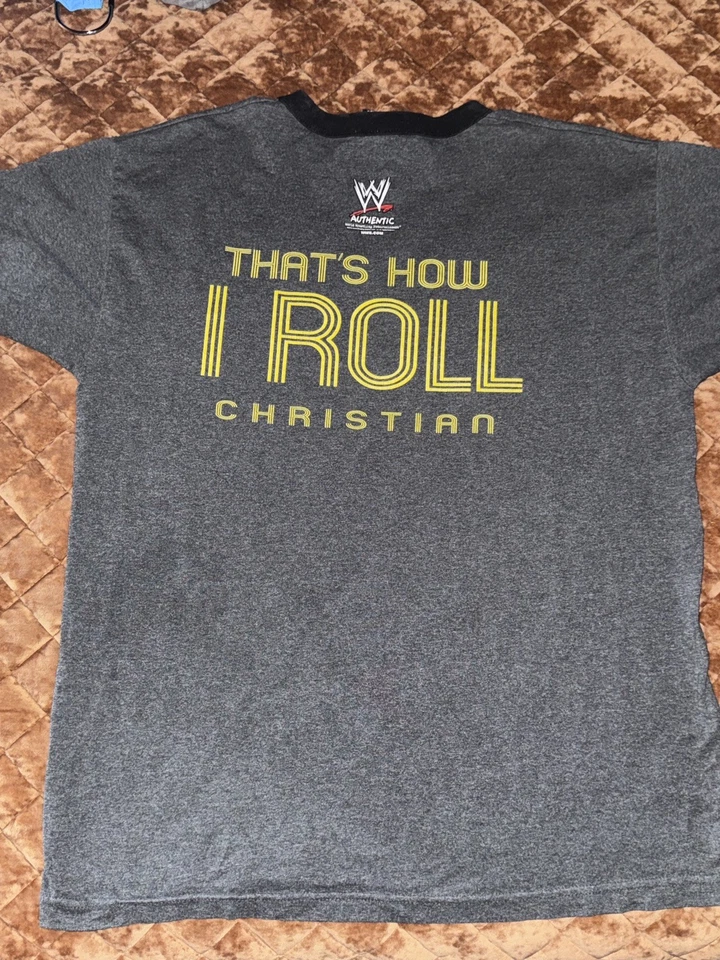 Camisa De Colección WWE 2005 XL Capitán Carisma Christian Cage Doble Cara Foto 2 de 2