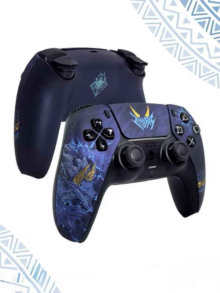 Custodia controller PlayStation 5 Monster Hunter Zinogre blu Ps5 Premium