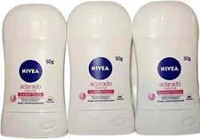 Nivea Aclarado Natural Barra Solid Whitening Deodorant 3 Sticks, Classic Touch 