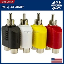 Compact, Plug-and-Play 4 Pcs RCA Splitter - Connect Audio/Video Effortlessly