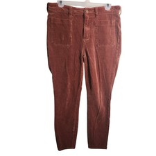 Pilcro and the Letterpress Anthropologie High Rise Skinny Corduroy Pants Rose 30