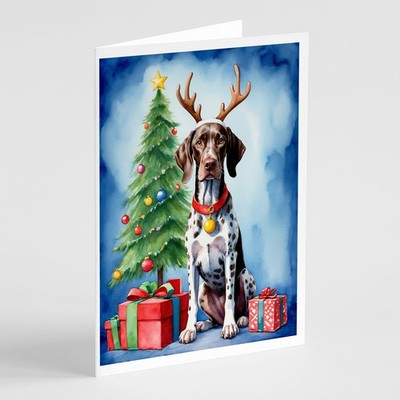 Caroline's Treasures German Shorthaired Pointer Christmas Greeting Cards Pk 8
