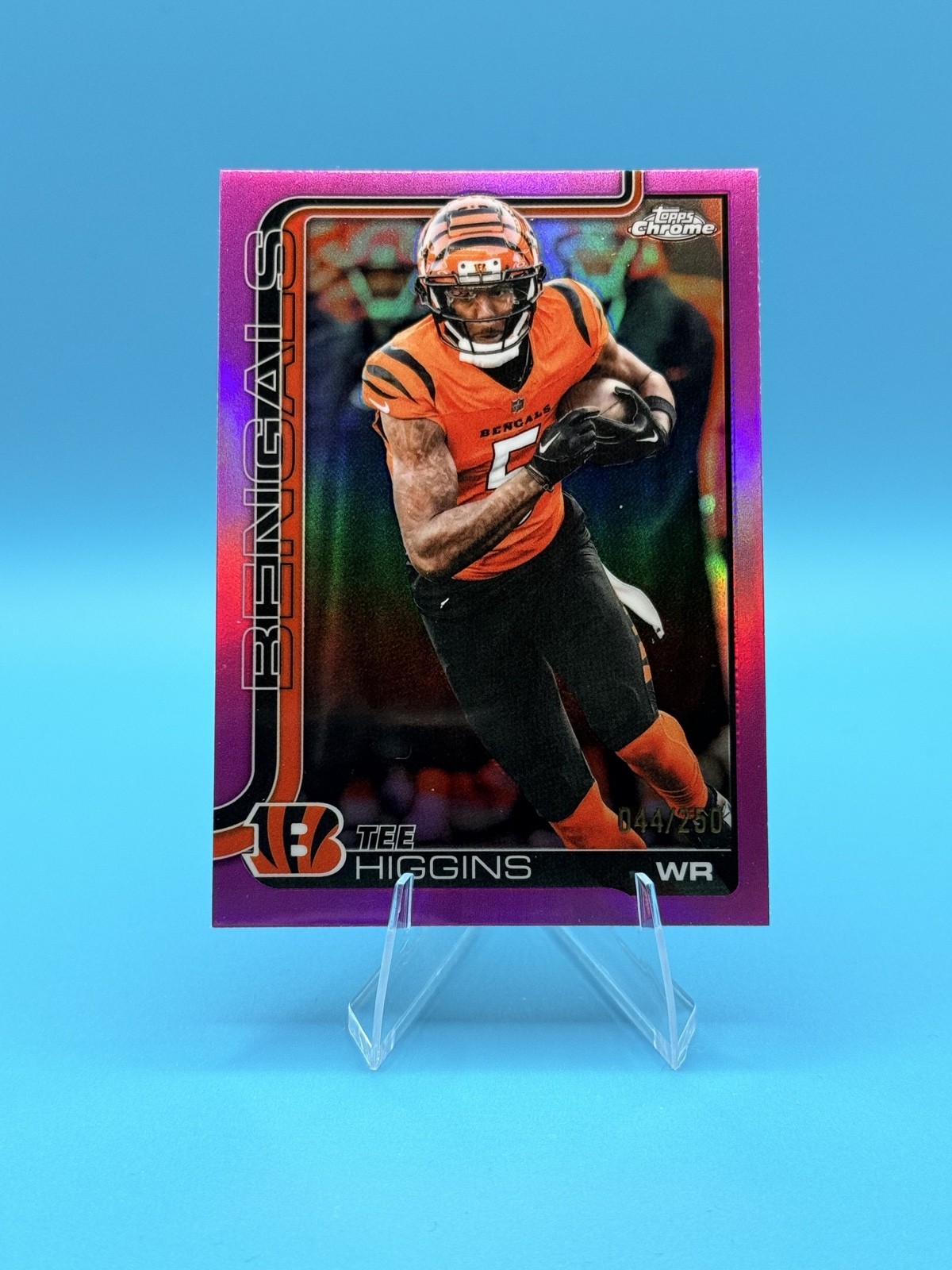 2025 Topps Chrome - Tee Higgins #59 Pink Refractor 44 /250