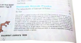 Vintage Sega Visions Magazine Dec/Jan 1995 Sega Channel