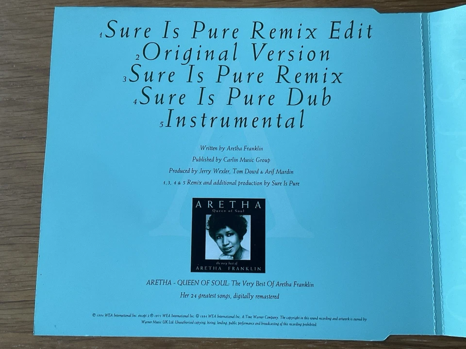 Aretha Franklin CD Rock Steady Sure Is Sure Remix Rhino Atlantic Records - Image 3 of 4