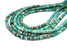 Natural Hubei Turquoise Heishi Beads Genuine 6mm Polished Gemstone PGS275