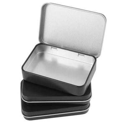 Gtziqa 3 Packs Metal Rectangular Hinged Tin Box, Mini Empty Storage Box with ...