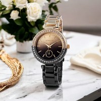 Excellanc Damen Uhr Armbanduhr Metallarmband Gold Analog Metall Schwarz Quarz