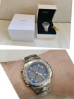 SEIKO 7T32-6H60 CHRONOGRAPH GIUGIARO VINTAGE WATCH WATCHES BLUE DIAL +BOX NOS!!