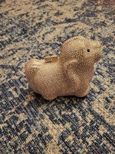 Crystal Rhinestone Dog Cocktail Evening Bag Purse Clutch