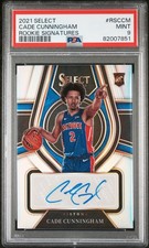 2021-22 Panini Select Cade Cunningham Rookie Signatures Silver Prizm PSA 9 /249