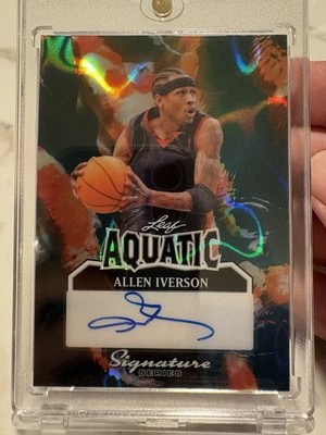 Allen Iverson 2025 Leaf Signature Series Aquatic Auto 1/1 #A-AI1 76ers HOF