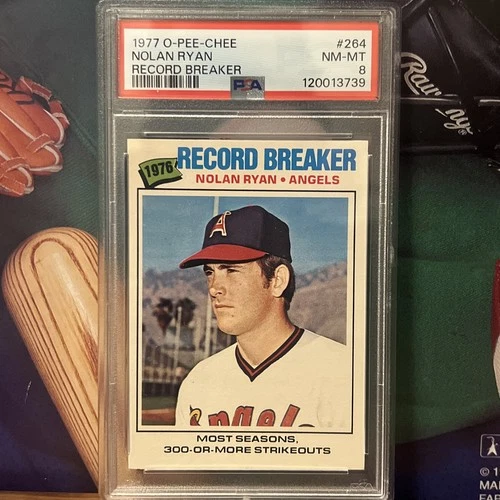 1977 O-Pee-Chee Nolan Ryan PSA 8 NM-MT California Angels Card #264  New Case