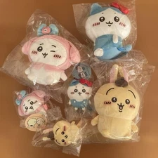 Chiikawa Sanrio Characters Plush 6-Piece Set Hello Kitty My Melody Pompompurin