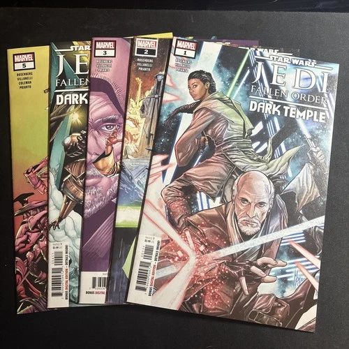Star Wars Jedi Fallen Order Dark Temple #1-5 Complete Series Set Marvel Comics